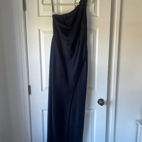 Dylan One-Should Satin Charmeuse Maxi, BHLDN, size 6 - Picture 1 of 4